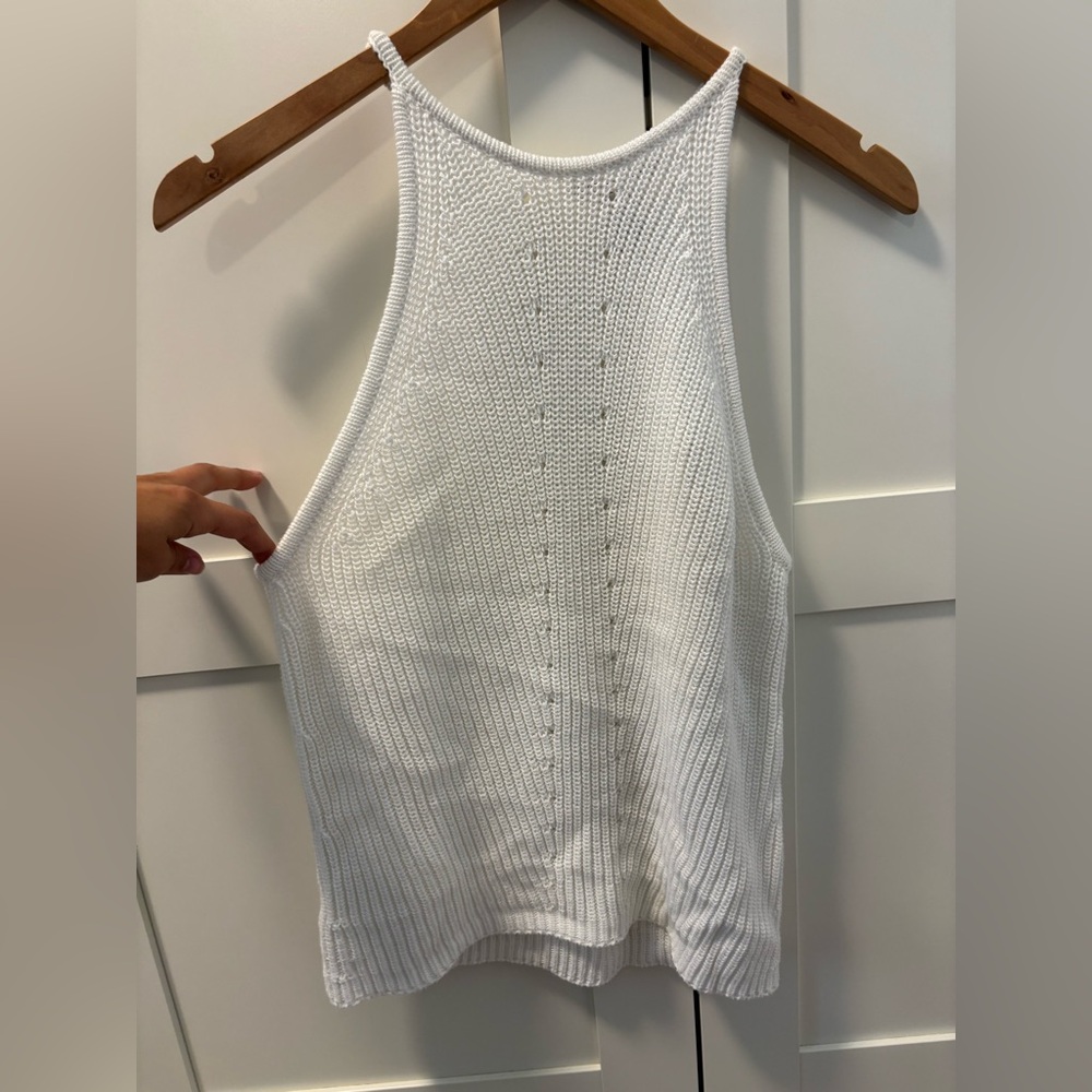 Autumn Cashmere White Shaker Halter Tank